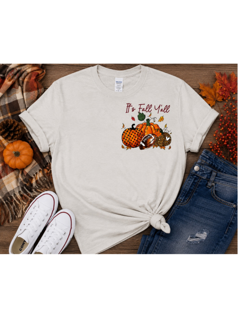 Fall Pumpkin Football Casual Style Graphic Women Tee Short Sleeve Shirt XL